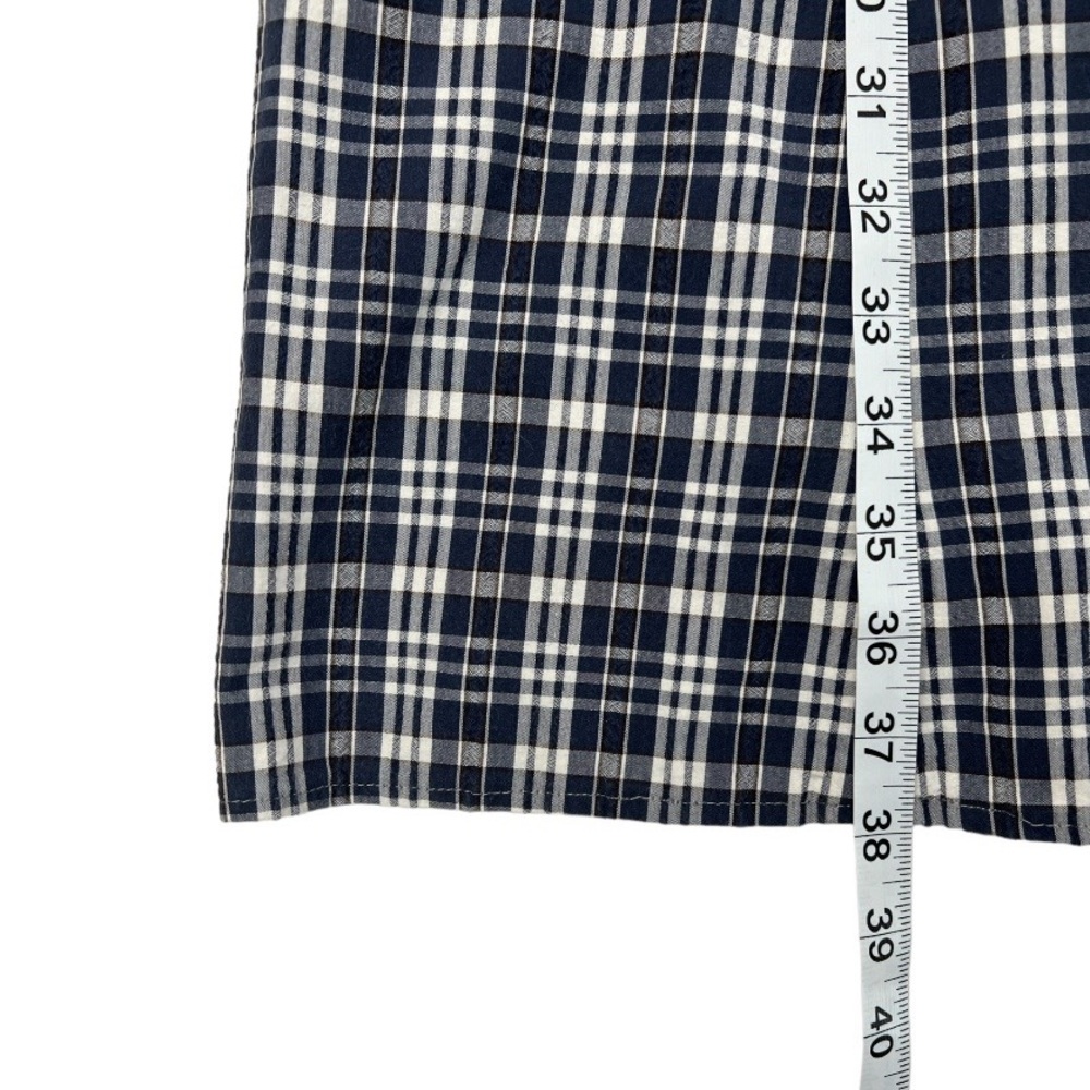 Nine West Blue Plaid Cotton Summer Dress Size 16 - Picture 14 of 15
